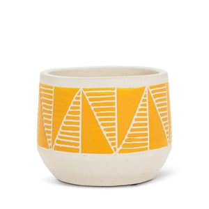 Etched Planter, Yellow Small