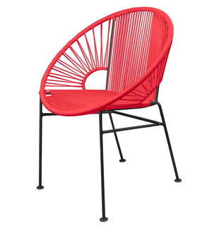 Innit Concha Chair, Black Base Red / Black