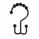 Moda at Home Shower Curtain Hooks, Annex Double Roller Black