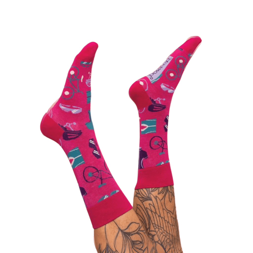 Powder Design Men's Socks, Raspberry Le Grand Tour