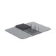 Umbra UDry Dish Drying Rack & Mat, with Pegs Charcoal