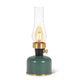 Vintage Lantern LED Light with Chimney Green