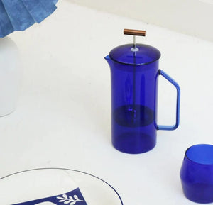 Yield Design Co Glass French Press, Cobalt