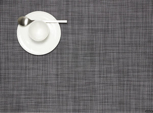 Chilewich Plynyl® Mini Basketweave Placemat, Cool Grey