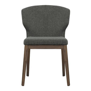Elite Living Marlow Dining Chair, Wood Base Dark Grey