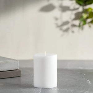 Prime Pillar Candle, White 3x4