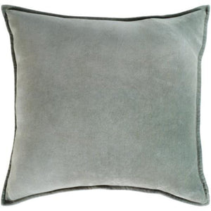 Surya Velvet Pillow, Sea Foam