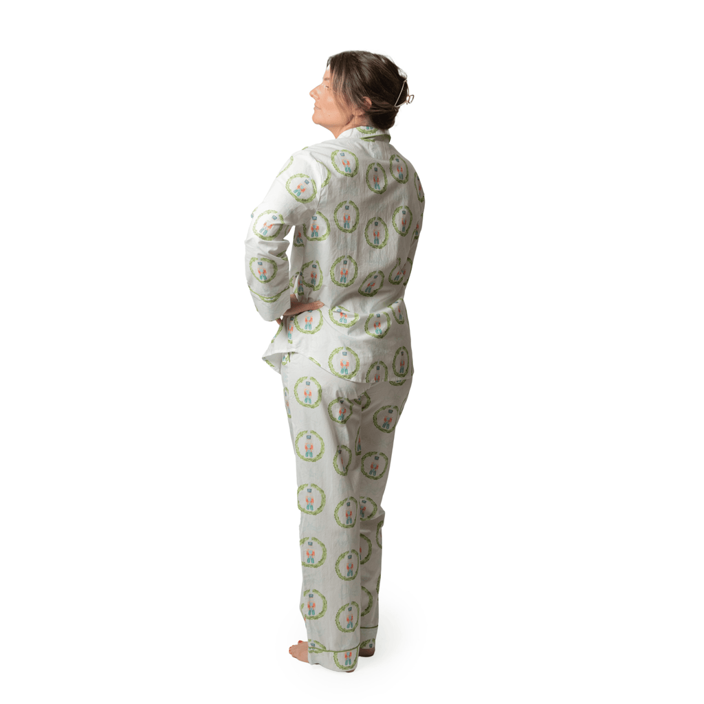 Bon|Artis Long Pajama Set, Hippopotamus & Nutcracker