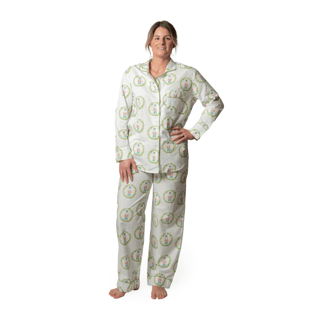 Bon|Artis Long Pajama Set, Hippopotamus & Nutcracker