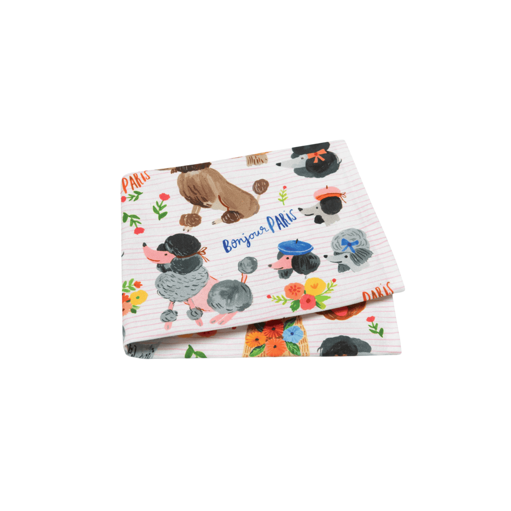 Bon|Artis Tea Towel, Dogs in Stripes