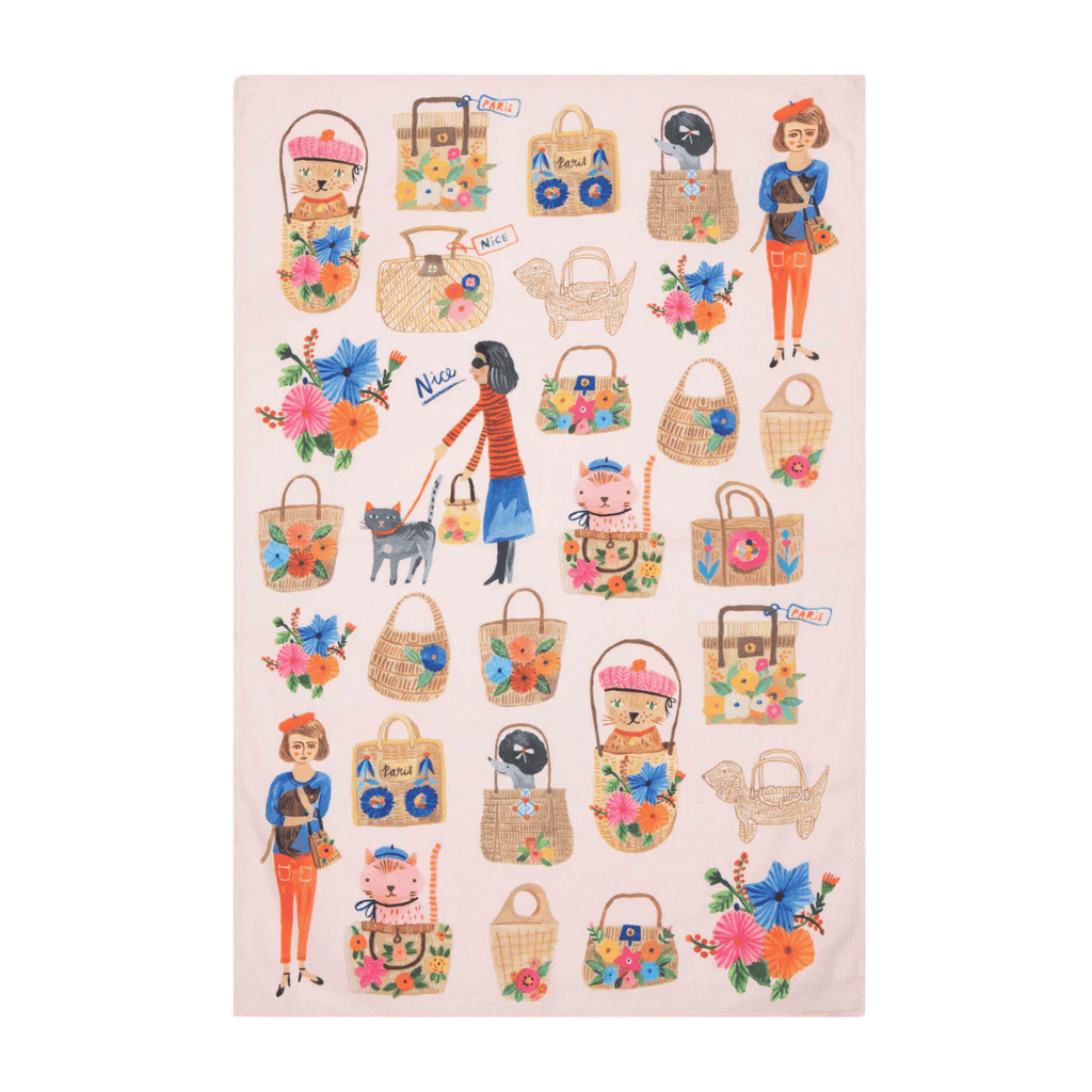 Bon|Artis Tea Towel, Ooh La La Cats