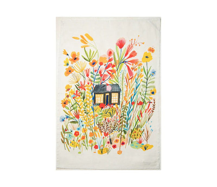 Bon|Artis Tea Towel, Black Cottage