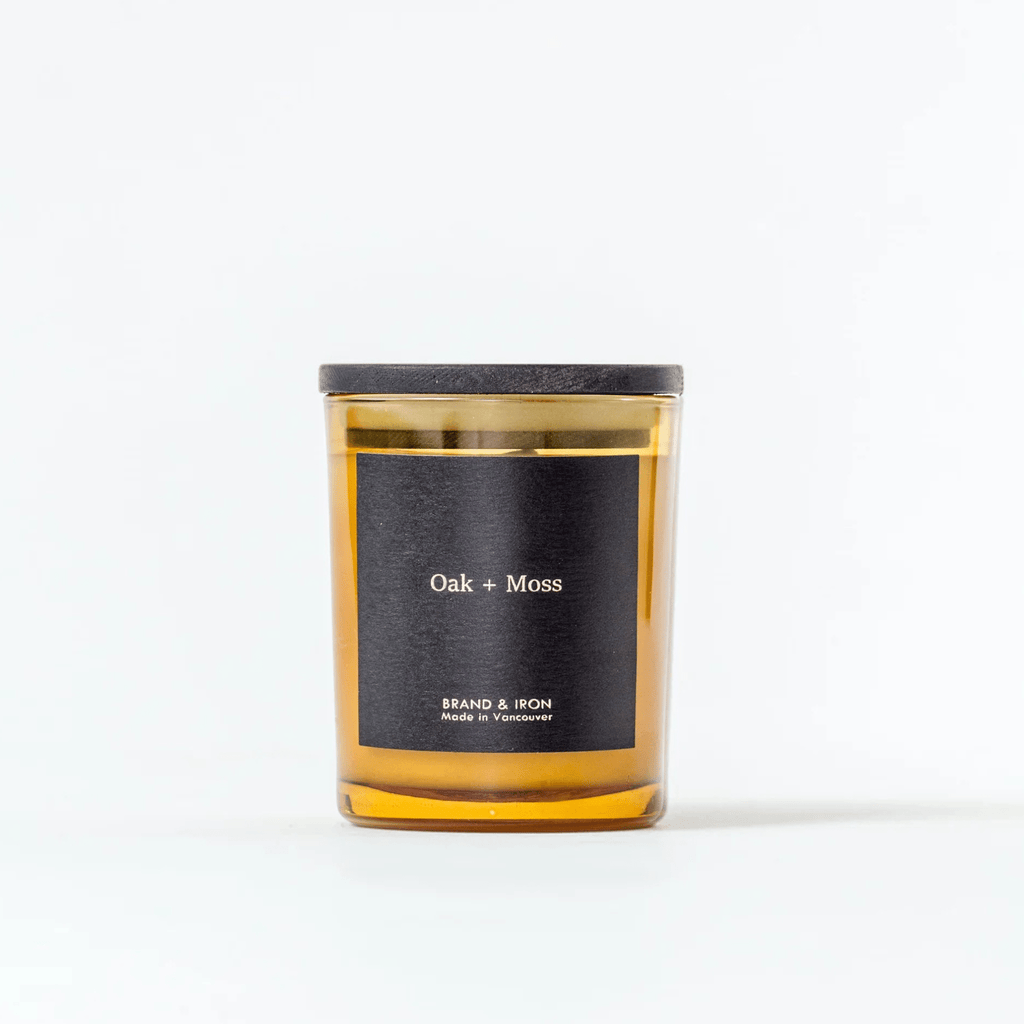 Brand & Iron Candle, Oak & Moss Amber Series 6.5oz