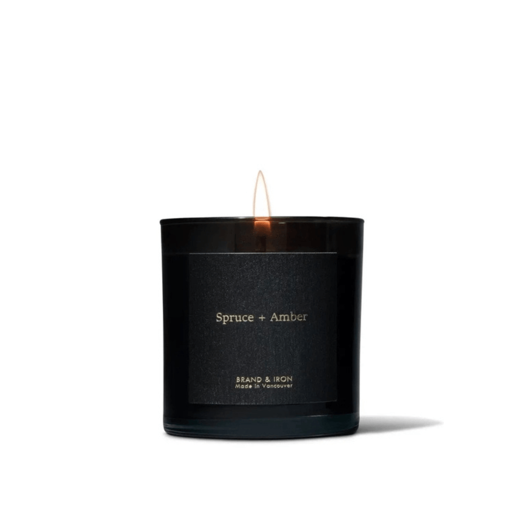 Brand & Iron Candle, Spruce & Amber Dark Series 9oz