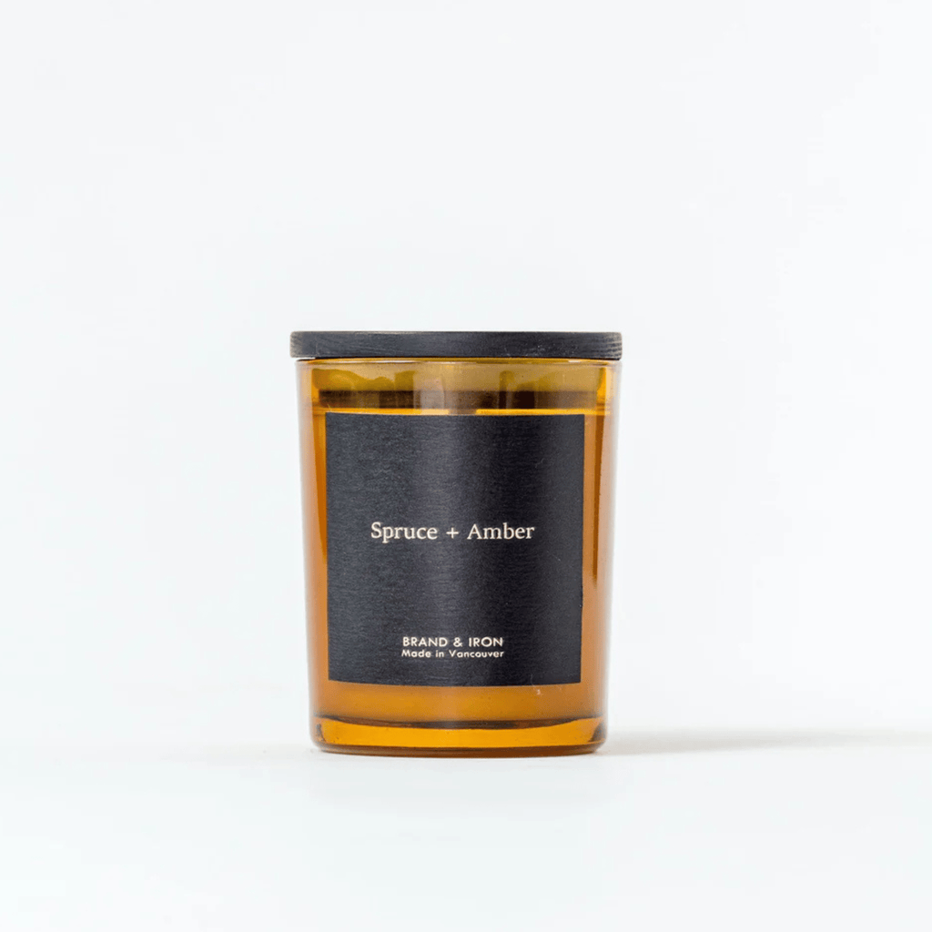 Brand & Iron Candle, Spruce & Amber Amber Series 6.5oz