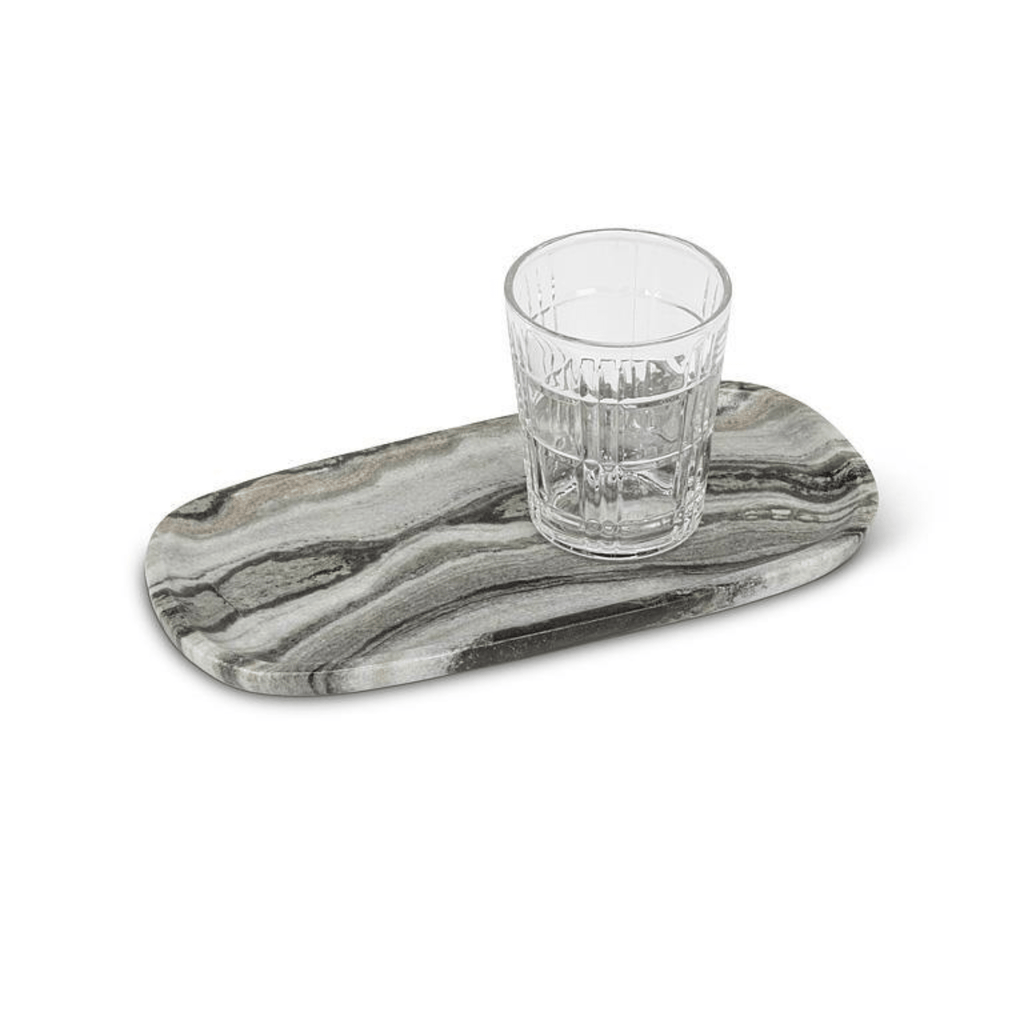 Brasserie Oblong Black Marble Tray