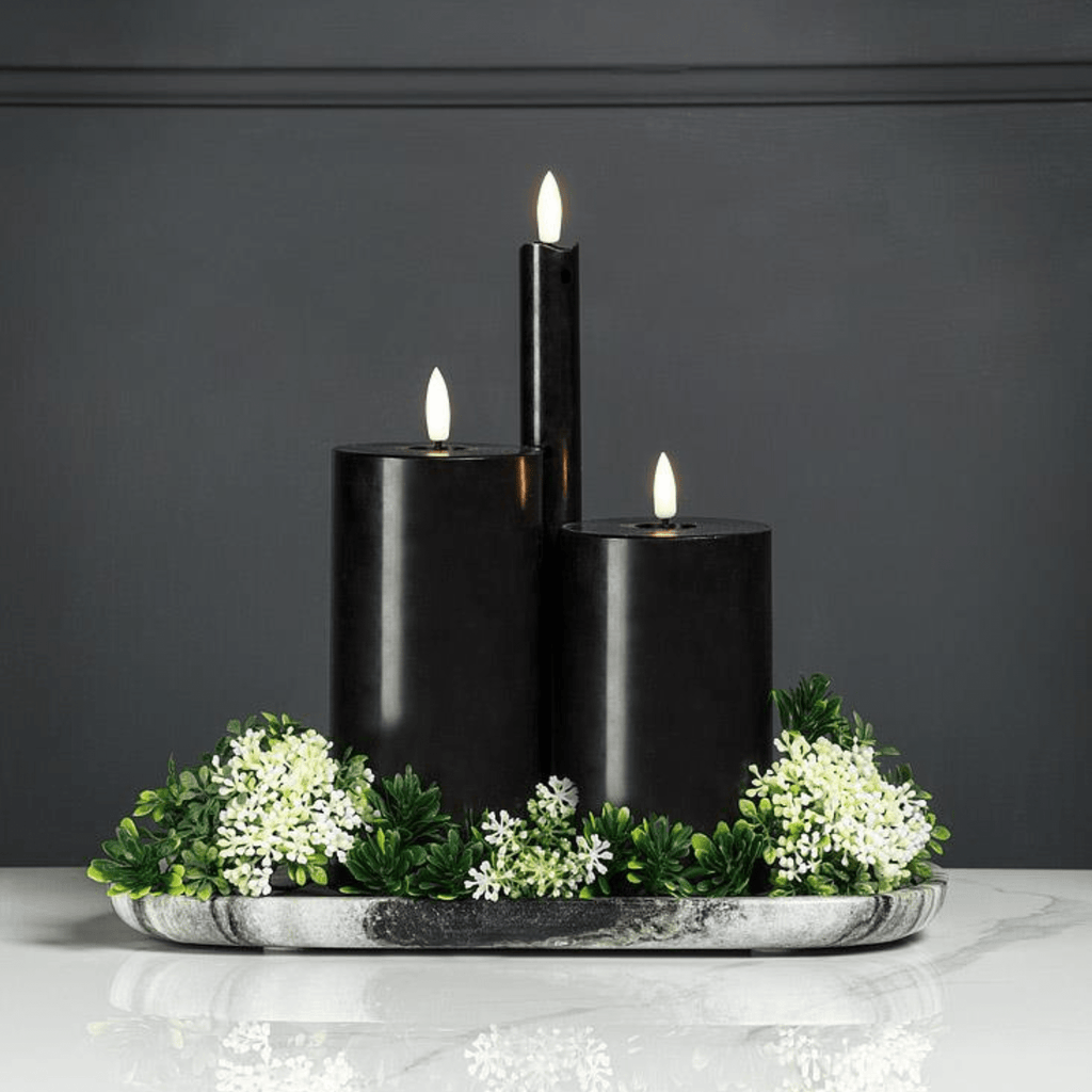 Brasserie Oblong Black Marble Tray