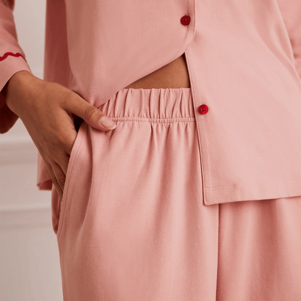 Chelsea Peers Long Pajama Set, Organic Cotton Button-Up Good Morning