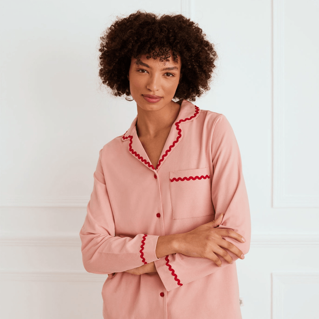 Chelsea Peers Long Pajama Set, Organic Cotton Button-Up Good Morning