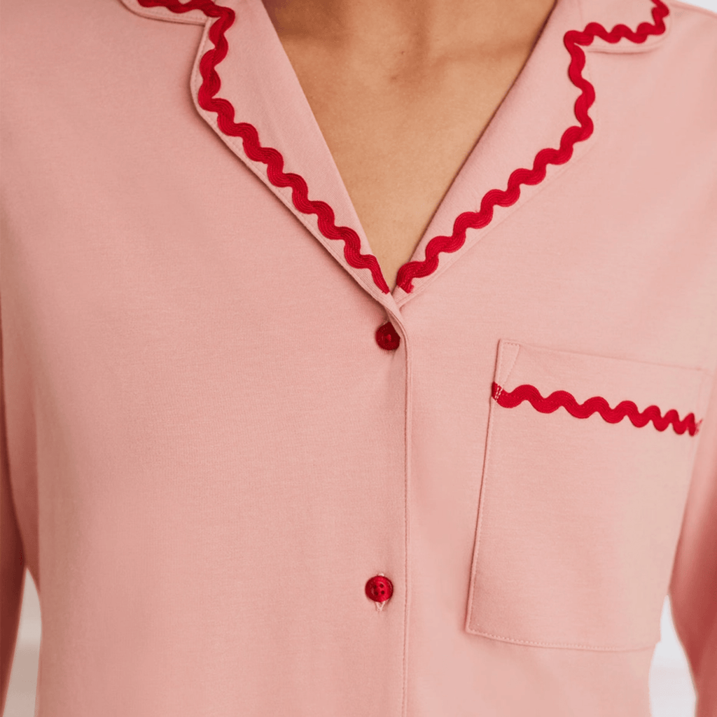 Chelsea Peers Long Pajama Set, Organic Cotton Button-Up Good Morning