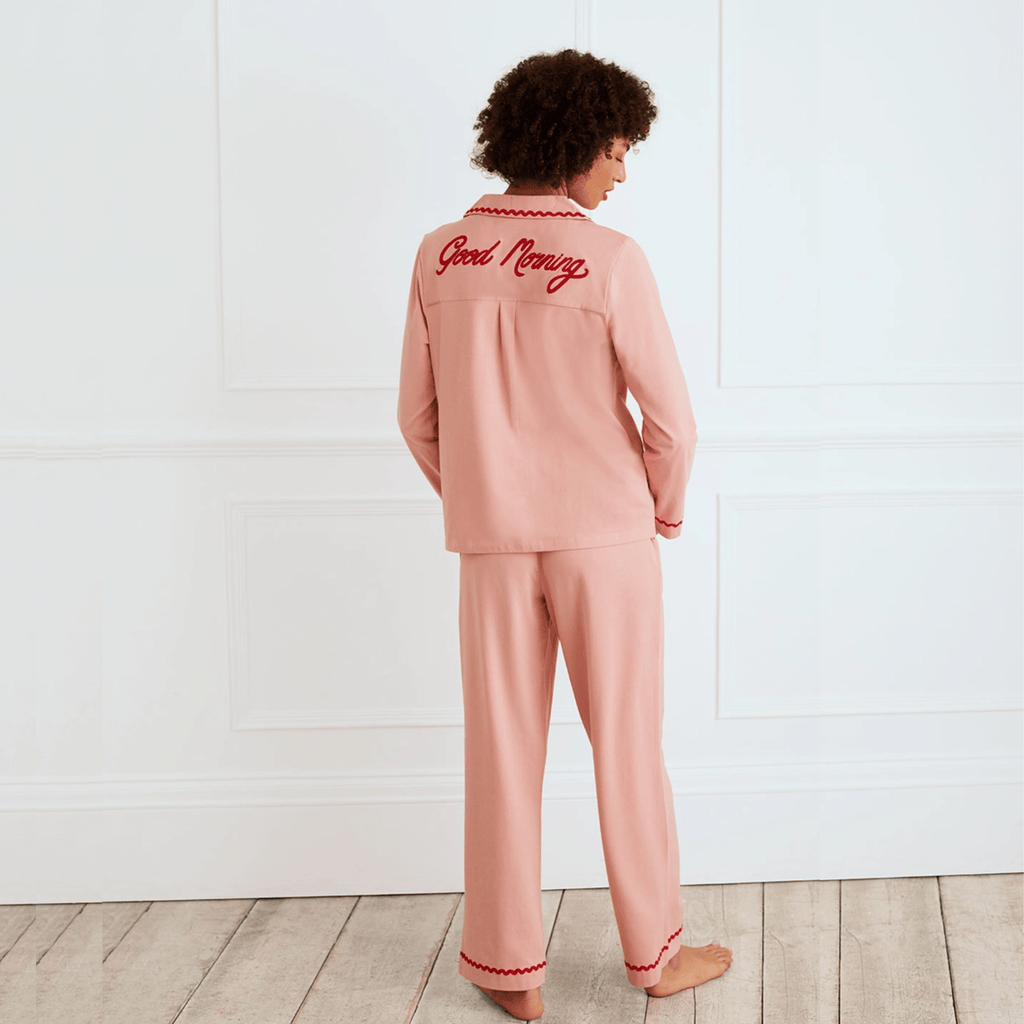 Chelsea Peers Long Pajama Set, Organic Cotton Button-Up Good Morning