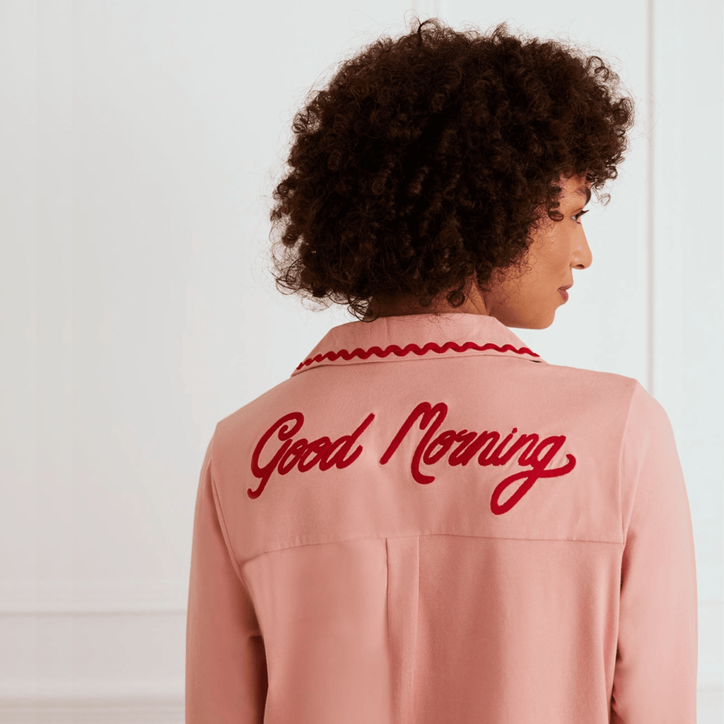 Chelsea Peers Long Pajama Set, Organic Cotton Button-Up Good Morning