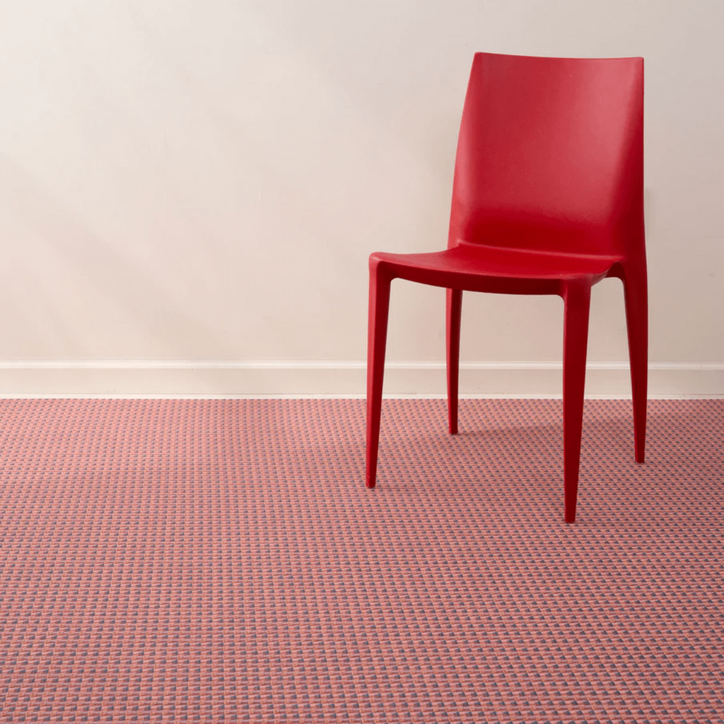 Chilewich Plynyl® Crane Woven Floor Mat, Raspberry
