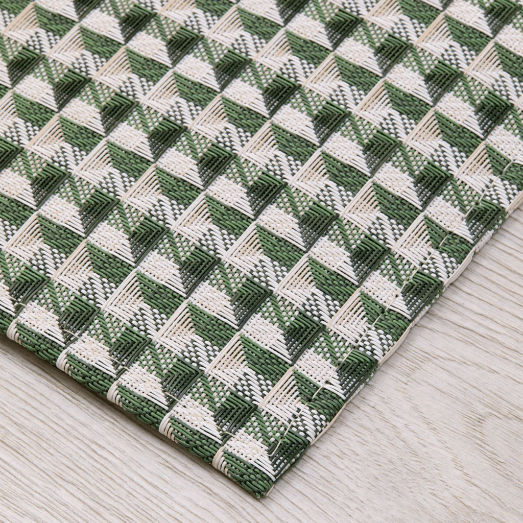 Chilewich Plynyl® Crane Woven Floor Mat, Thyme