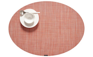 Chilewich Plynyl® Mini Basketweave Oval Placemat, Clay