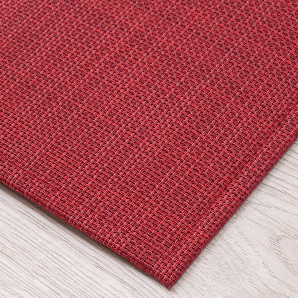 Chilewich Plynyl® Mini Basketweave Woven Floor Mat, Scarlet
