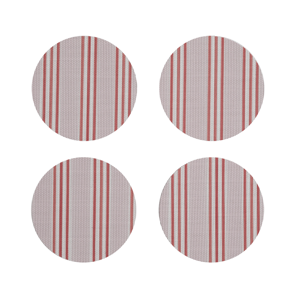 Chilewich x Meri Meri Plynyl® Coasters, Festive Stripes
