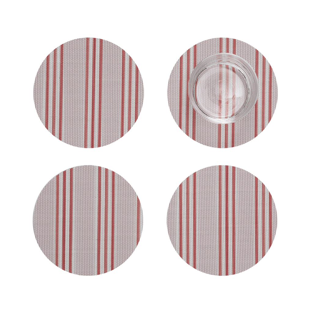 Chilewich x Meri Meri Plynyl® Coasters, Festive Stripes