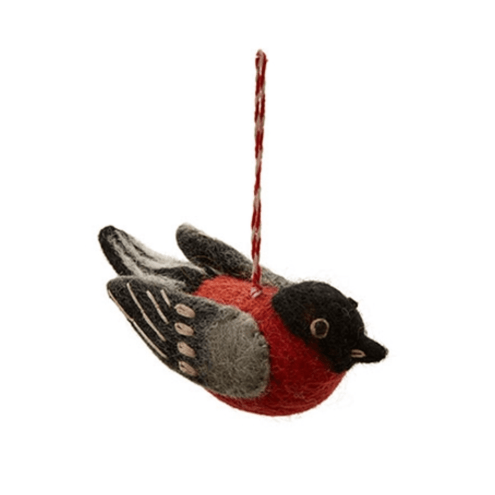 Cheery Chirp Ornament, Red