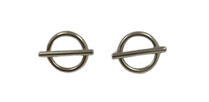 Circle Strike Earrings Silver