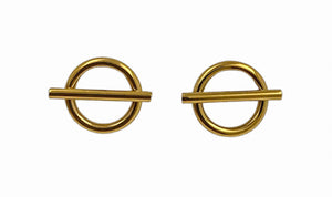 Circle Strike Earrings Gold