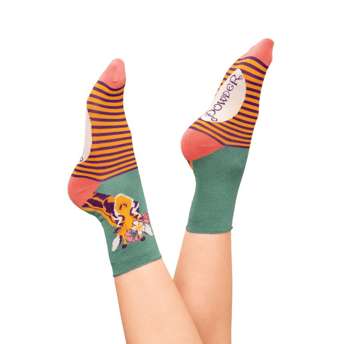 Powder Design Ankle Socks, Fancy Giraffe