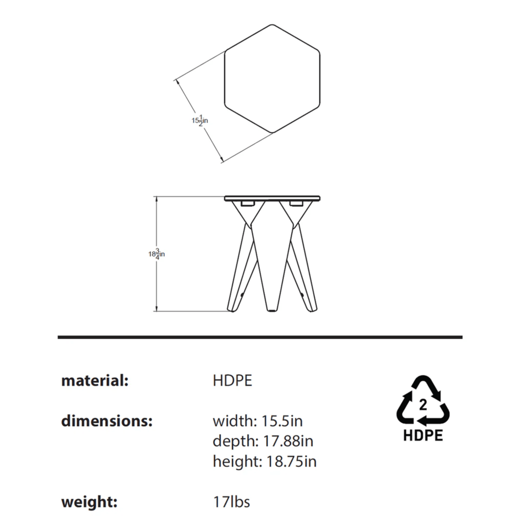 Komi Creations Ori Muskoka Side Table