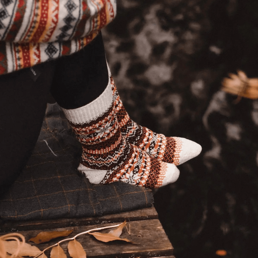 Nordic Wools Socks, Asenka Pumpkin