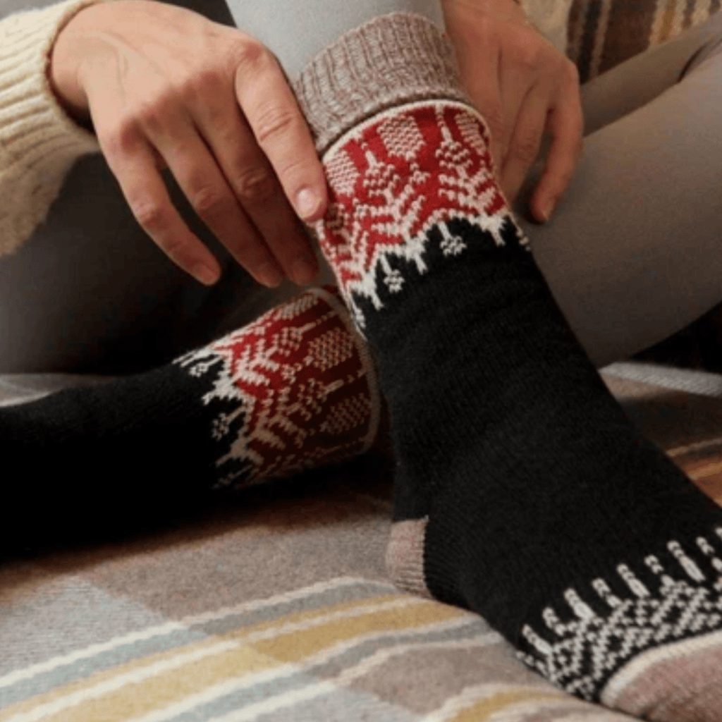 Nordic Wools Socks, Yule Sunset