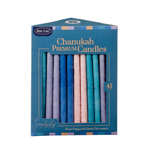 Premium Chanukah Candles, Multicolour