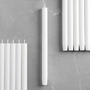 Prime Taper Candles, Set of 6 White