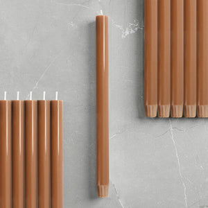 Prime Taper Candles, Set of 6 Toffee
