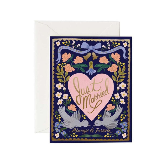 Rifle Paper Co.  Just Married Love Birds Card