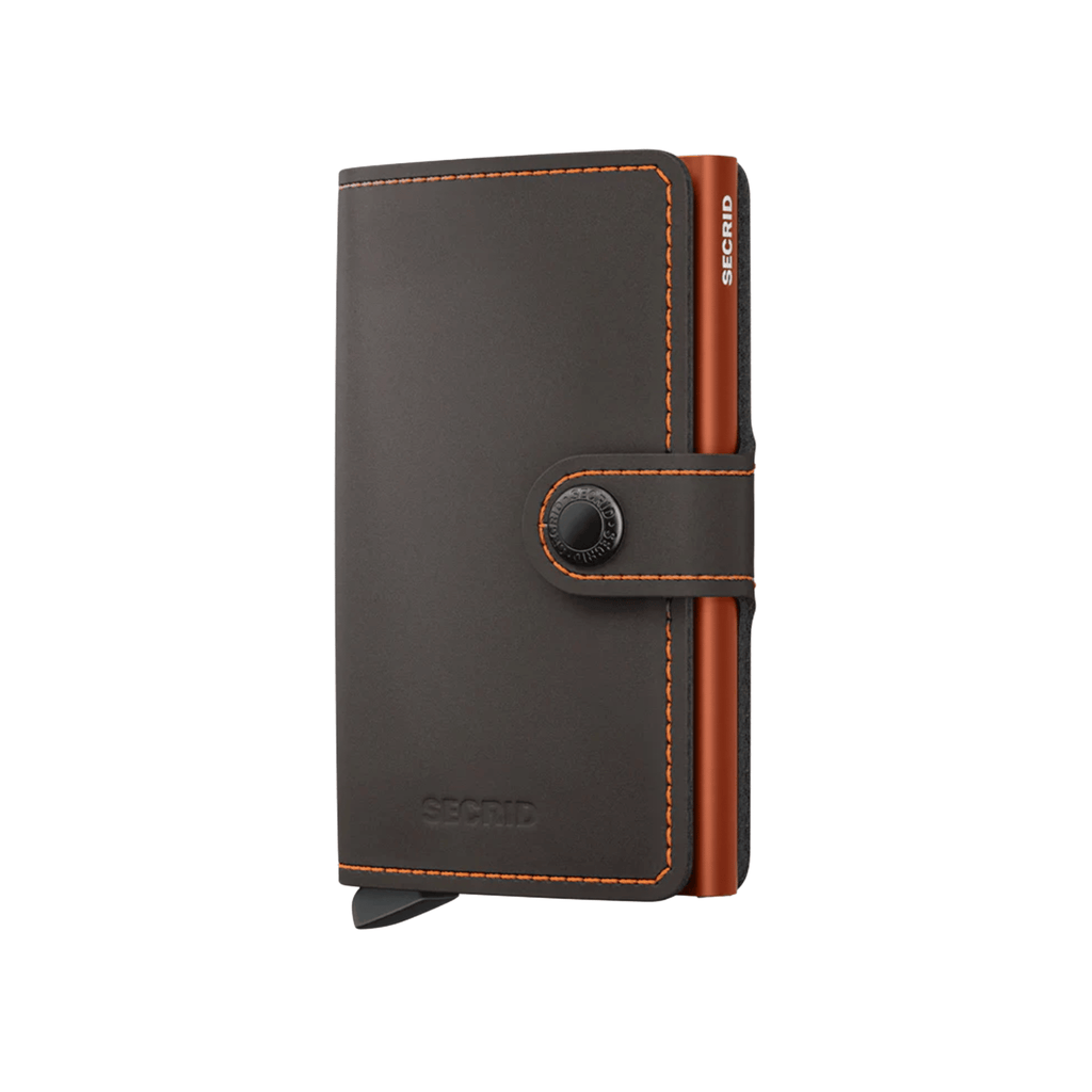 Secrid MiniWallet, Matte Truffle & Orange
