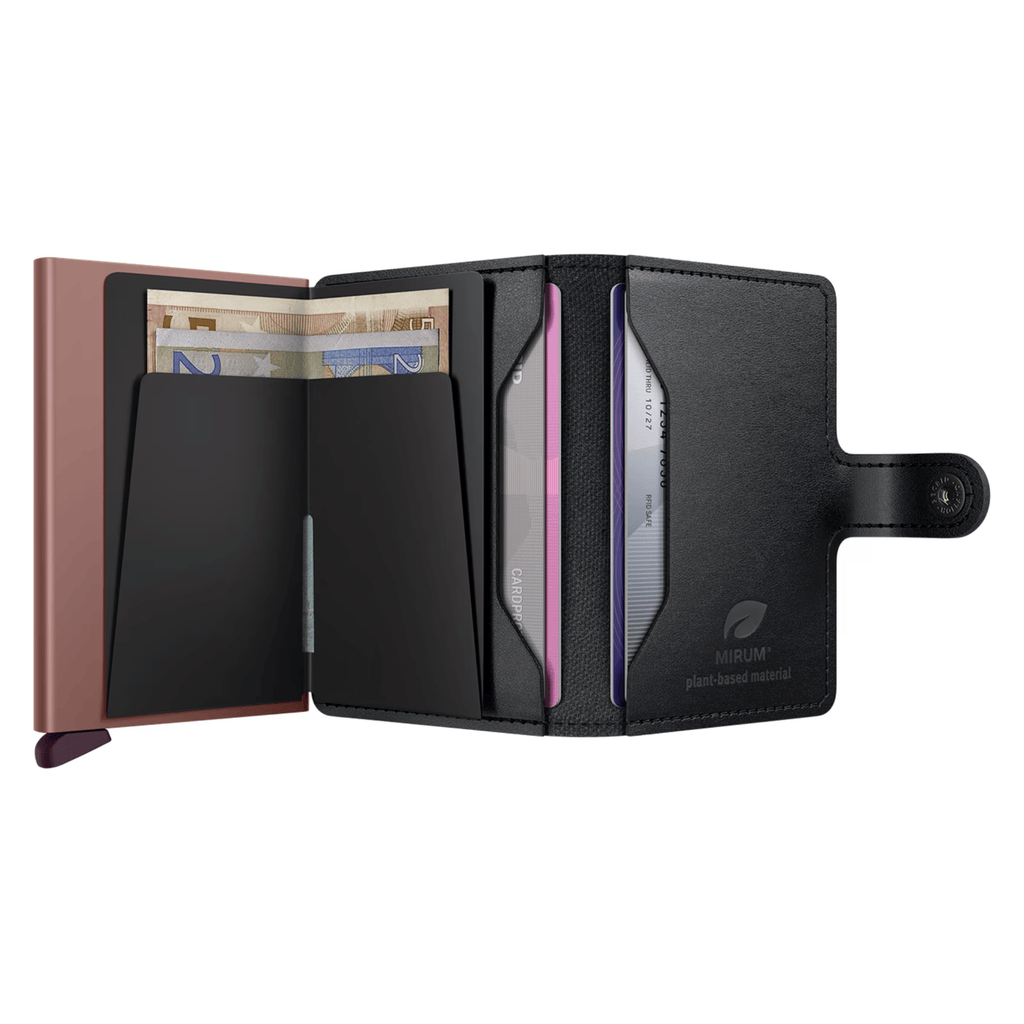 Secrid MiniWallet, Mirum Plant-Based Black-Rose