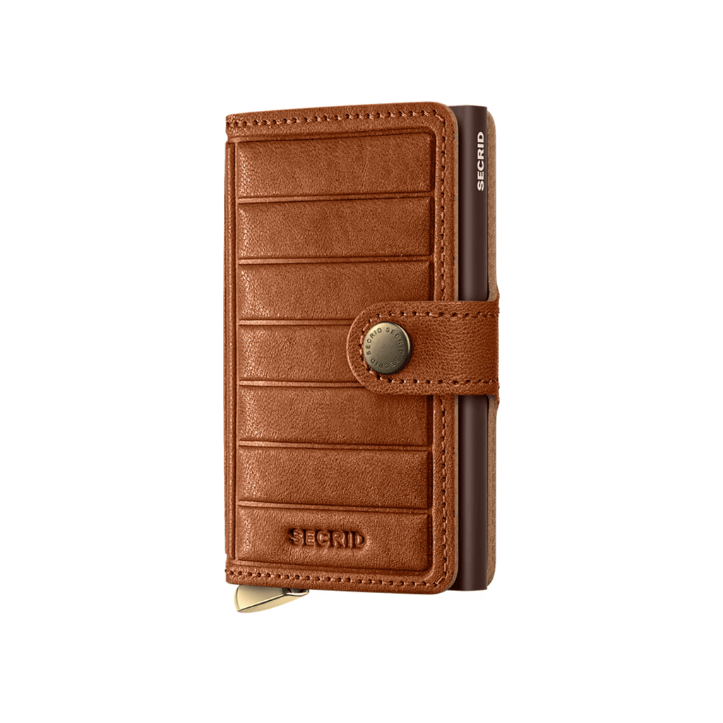 Secrid Premium MiniWallet, Emboss Lines Cognac