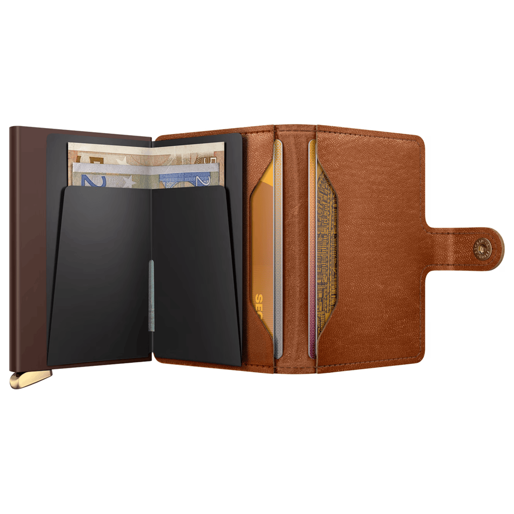 Secrid Premium MiniWallet, Emboss Lines Cognac