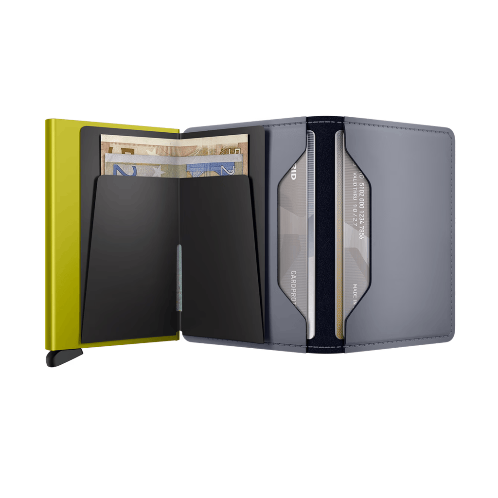 Secrid SlimWallet, Matte Grey-Lime
