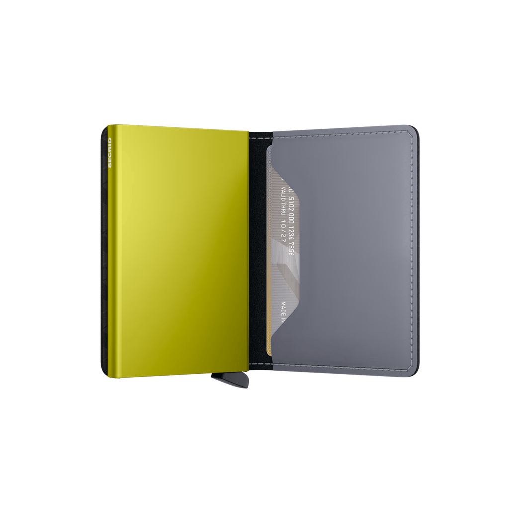 Secrid SlimWallet, Matte Grey-Lime