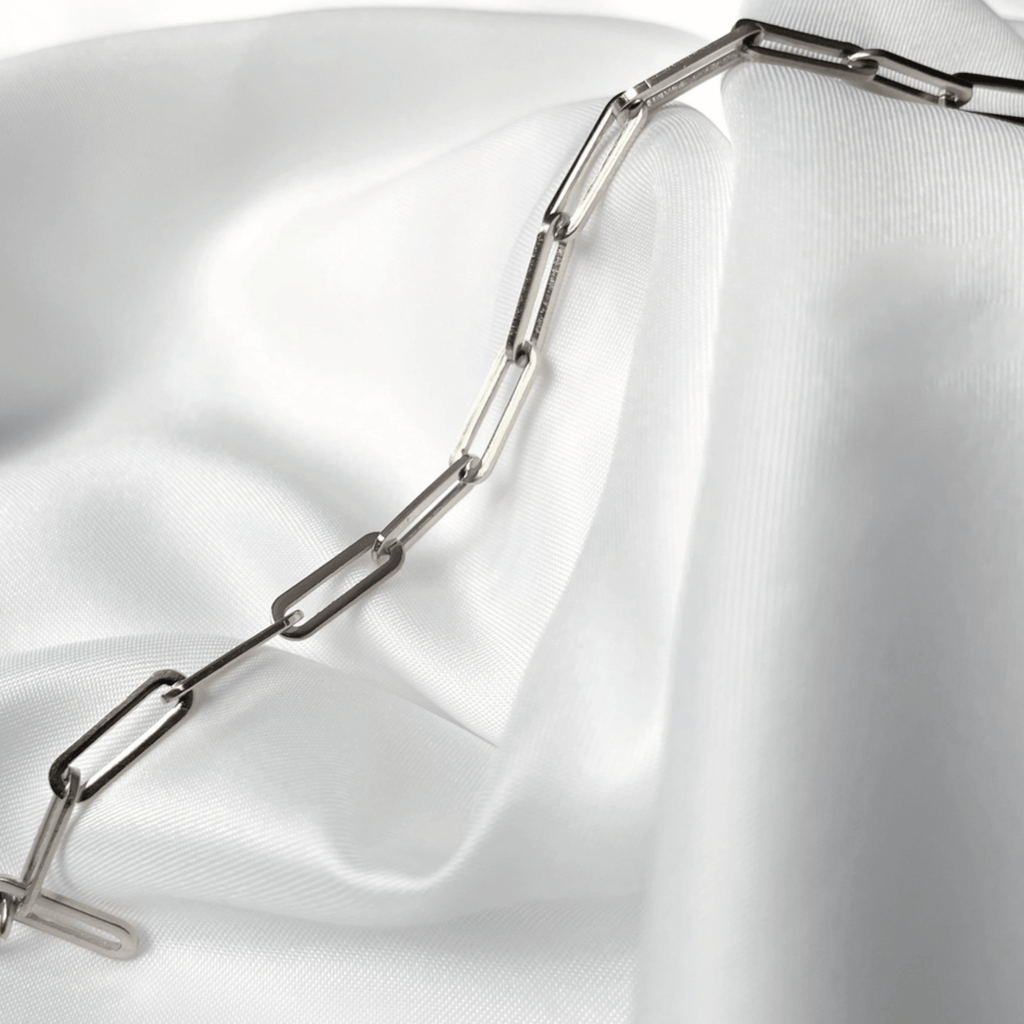Silver Thick Paperclip Bracelet